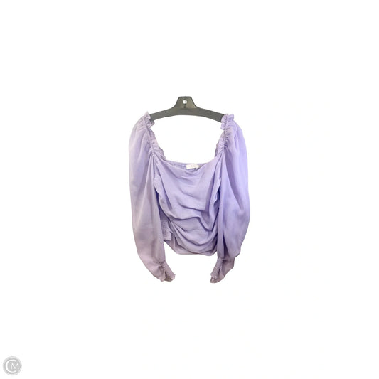 Top Long Sleeve By Astr In Purple, Size: L