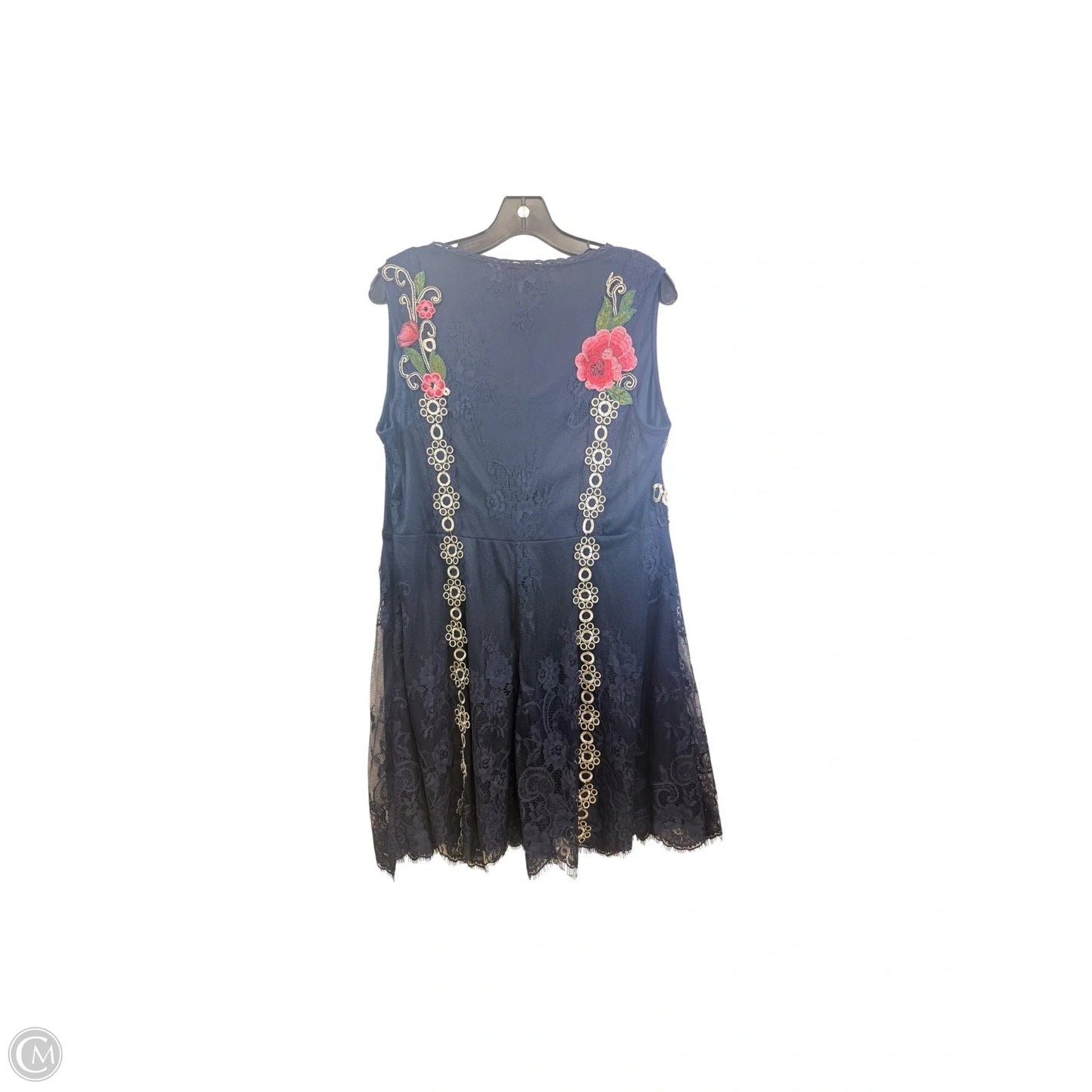 Dress Casual Midi By Cristina In Navy, Size: Xl