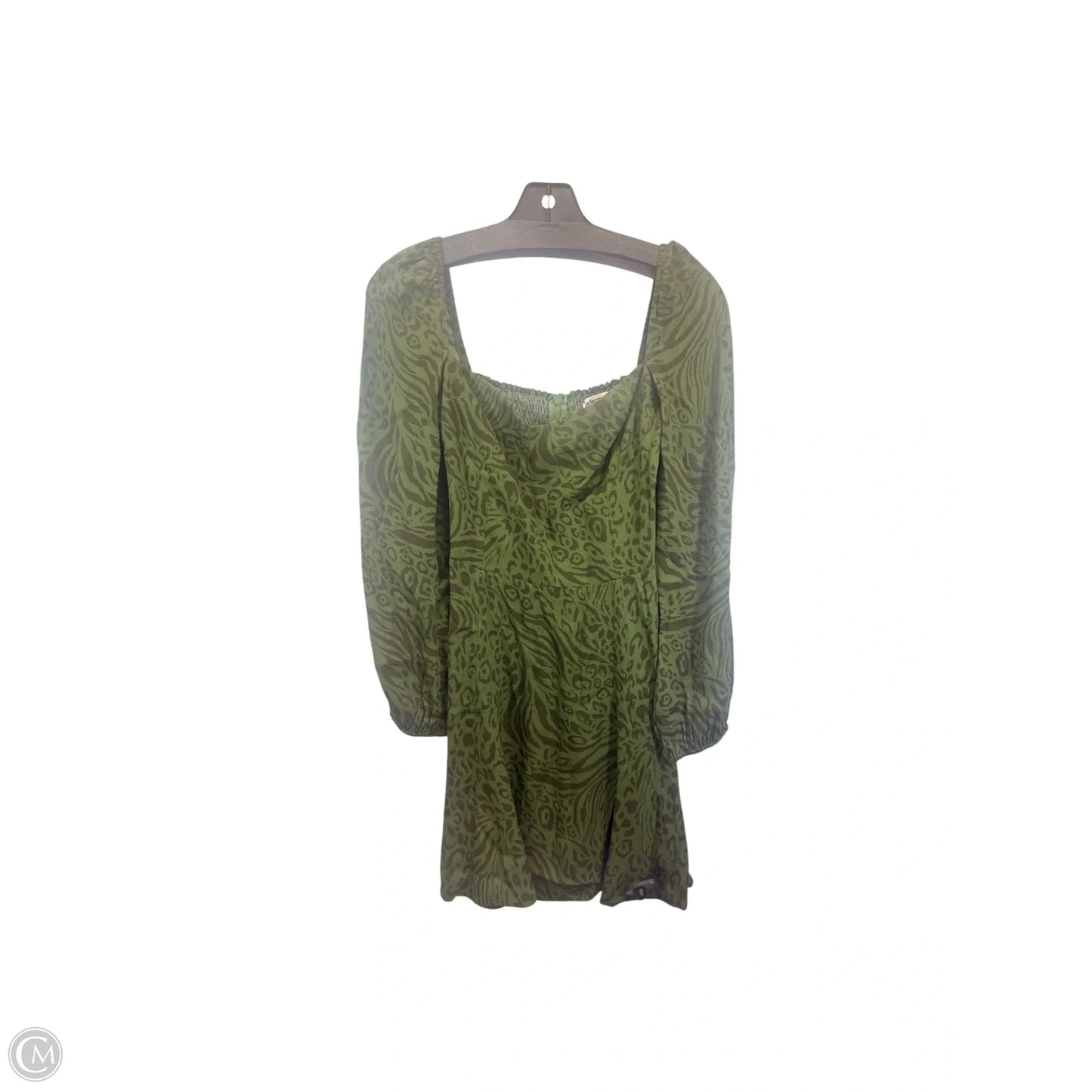 Dress Casual Midi By Reformation In Black & Green, Size: 4