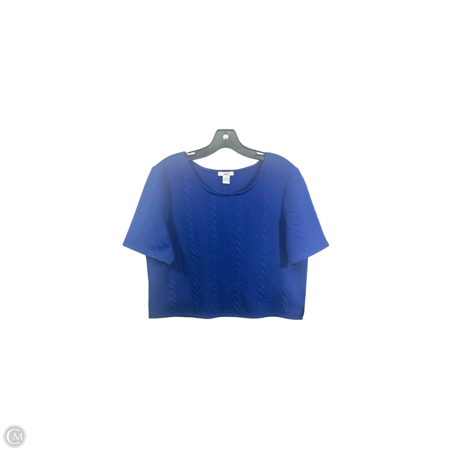 Top Short Sleeve By Bar Iii In Blue, Size: L