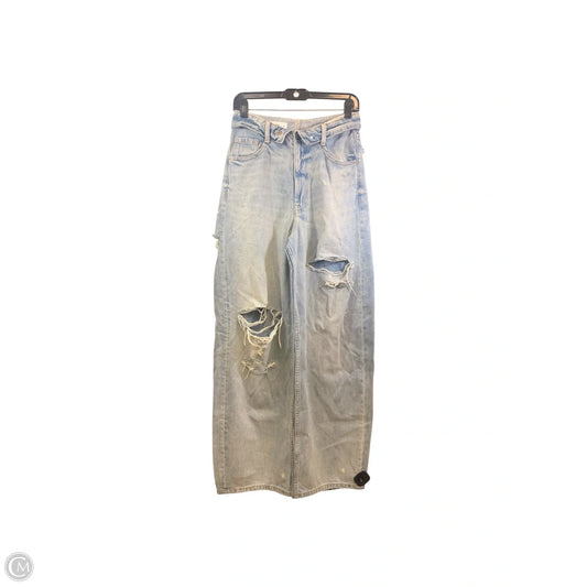 Jeans Wide Leg By Zara In Blue Denim, Size: 0