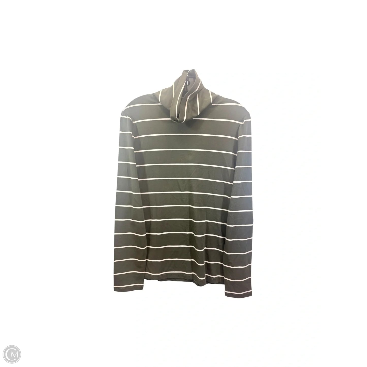 Top Long Sleeve By Talbots In Green & Tan, Size: M