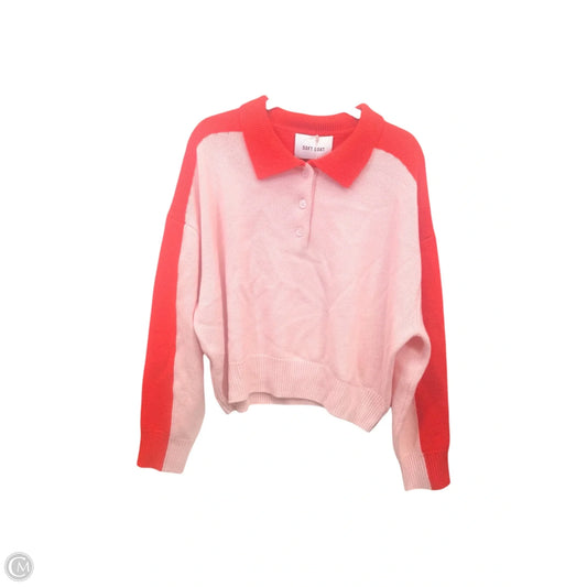 Sweater By Soft Goat In Orange & Pink, Size: M