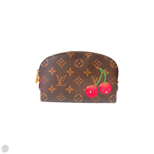 CERISES MURAKAMI COLLAB Makeup Bag Luxury Designer By Louis Vuitton, Size: Medium