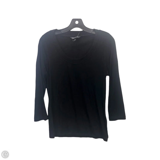Top Long Sleeve Basic By Banana Republic In Black, Size: L