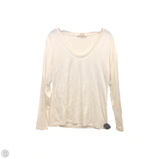 Top Long Sleeve Basic By Banana Republic In Beige, Size: L