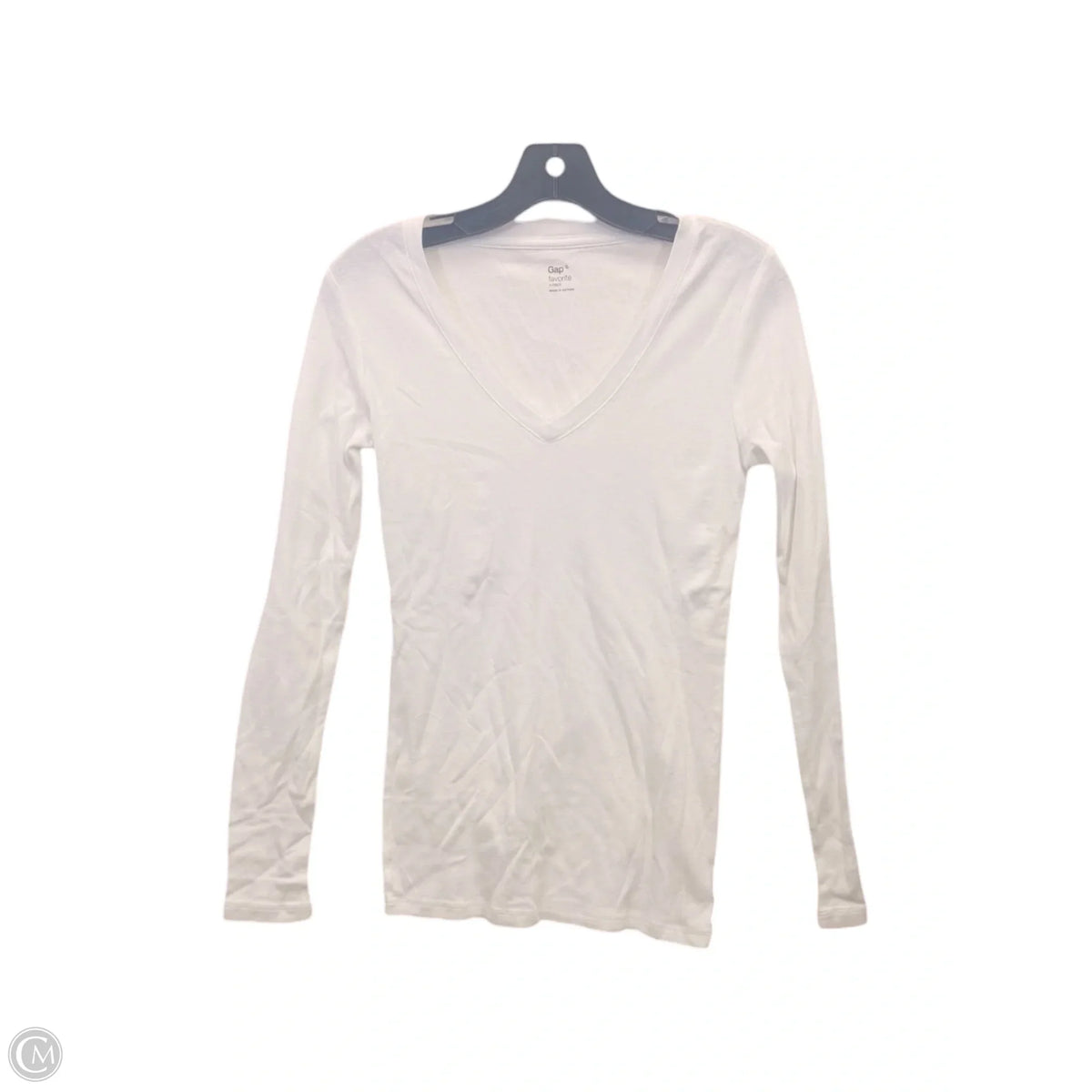 Top Long Sleeve Basic By Gap In White, Size: S