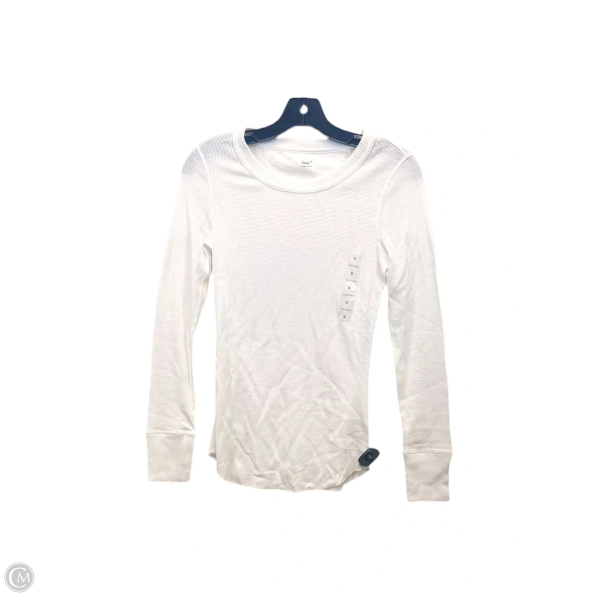 Top Long Sleeve Basic By Gap In White, Size: S