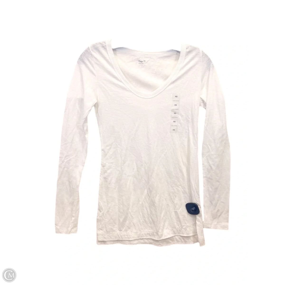 Top Long Sleeve Basic By Gap In White, Size: Xs