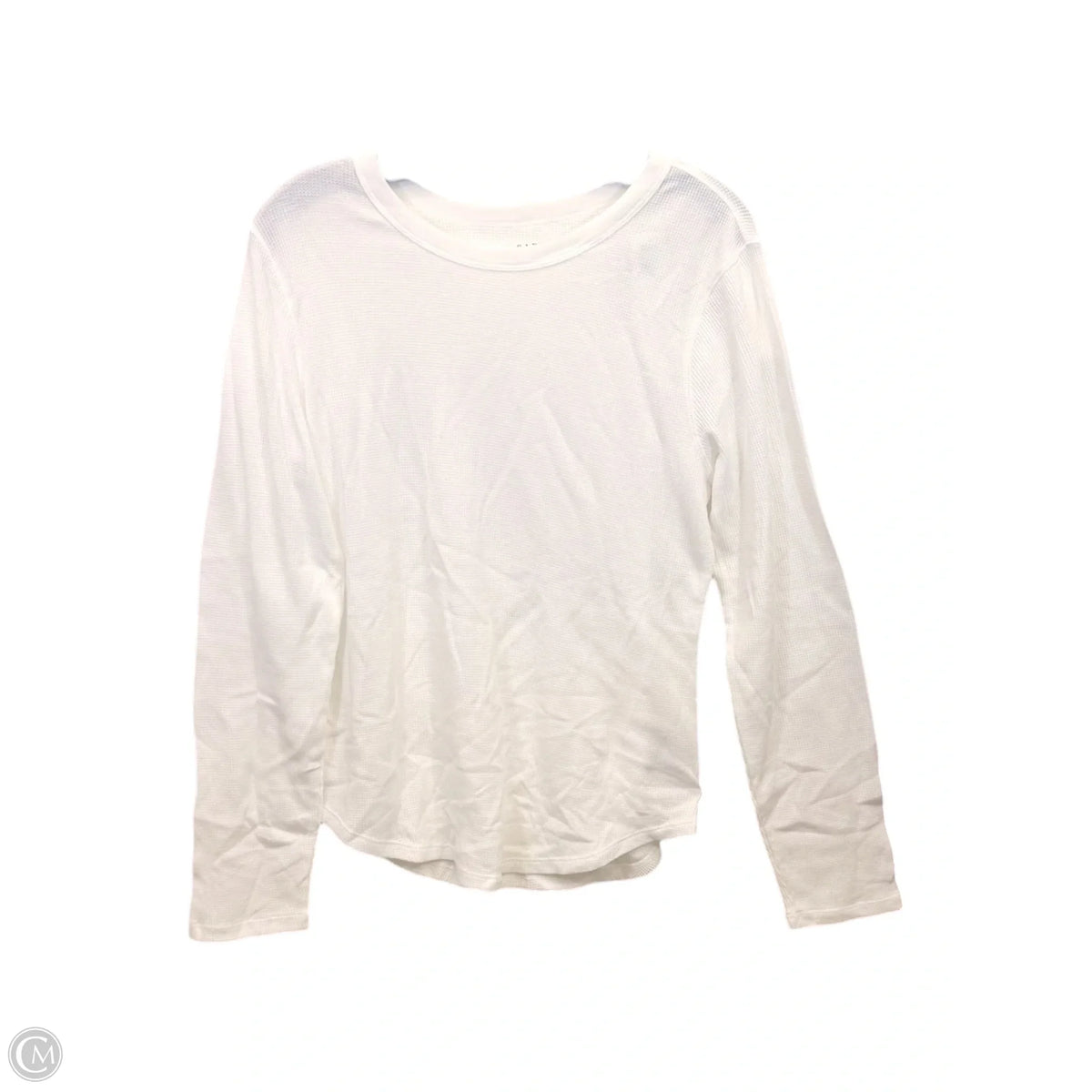 Top Long Sleeve Basic By Gap In White, Size: L
