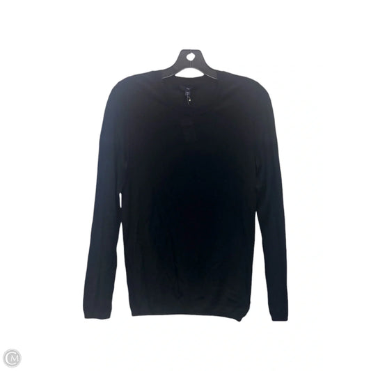 Top Long Sleeve Basic By Gap In Black, Size: M
