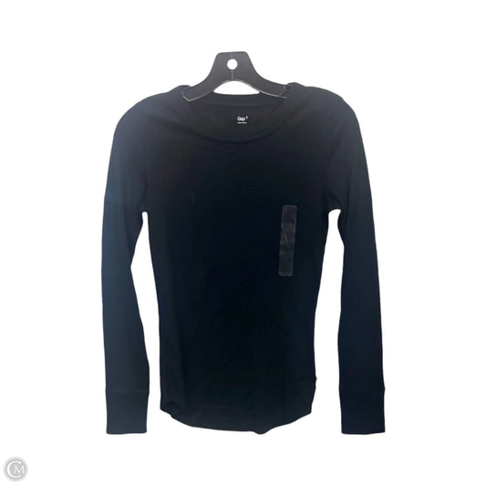 Top Long Sleeve Basic By Gap In Black, Size: S