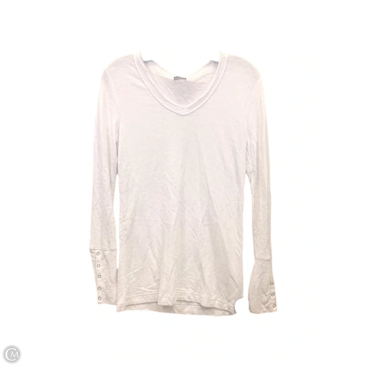 Top Long Sleeve By Braeve In White, Size: M
