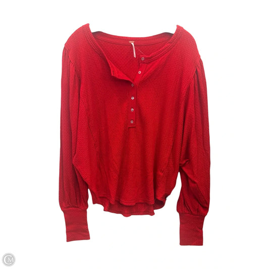 Top Long Sleeve By Free People In Red, Size: Xl