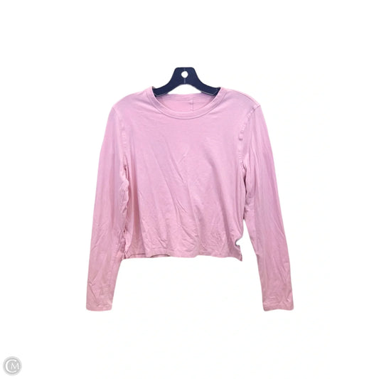 Athletic Top Long Sleeve Collar By Lululemon In Purple, Size: S
