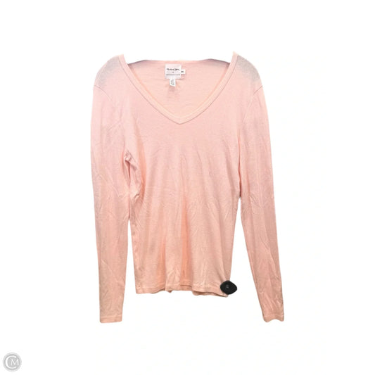 Top Long Sleeve By Michael Stars In Pink, Size: M