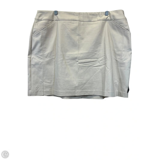 Athletic Skort By Sc & Co In Tan, Size: Xxl