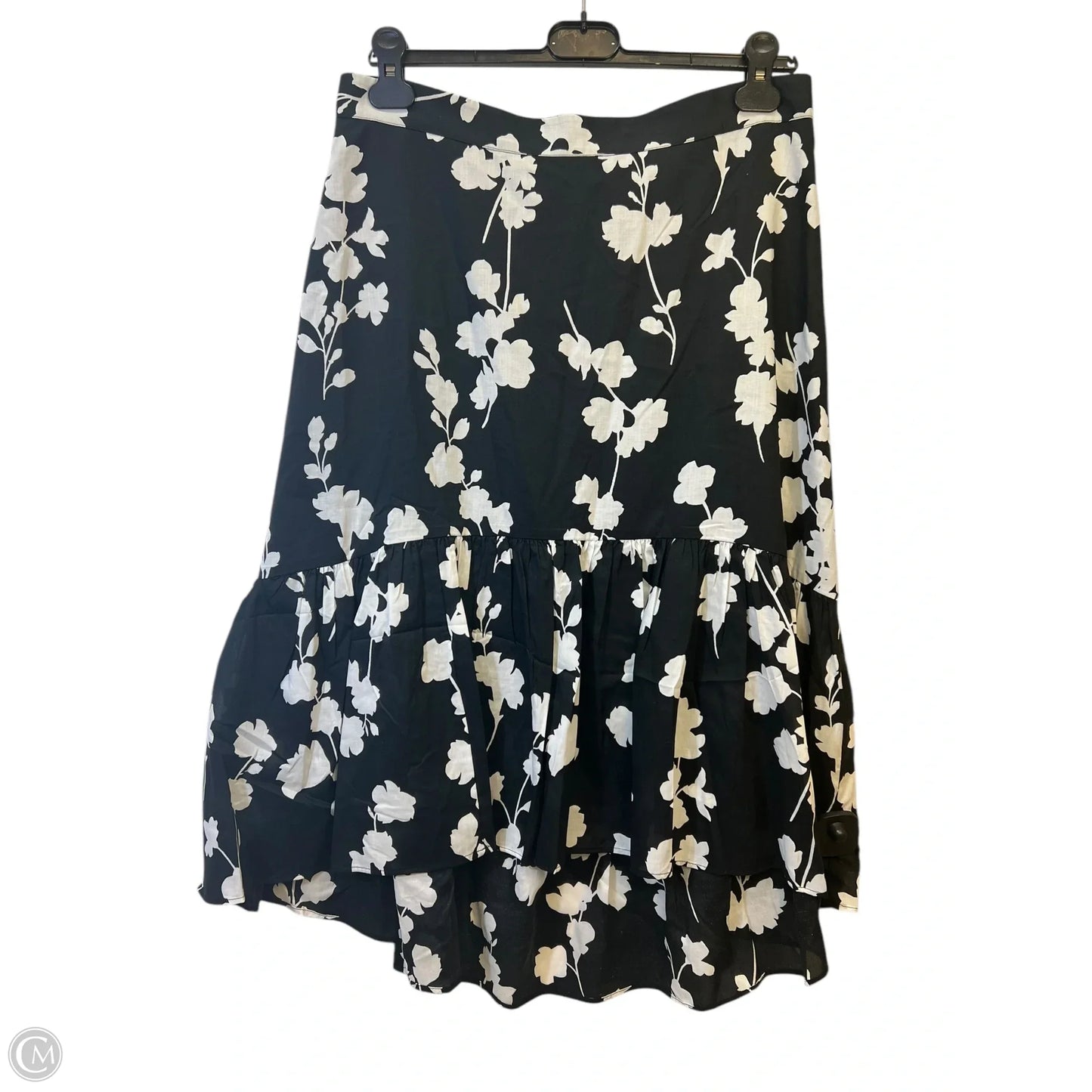 Skirt Maxi By Ann Taylor In Black & White, Size: Mp