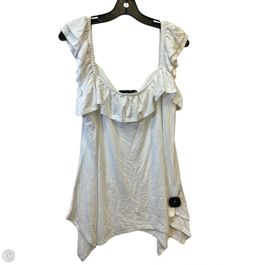 Top Short Sleeve By Evans In White, Size: 2x