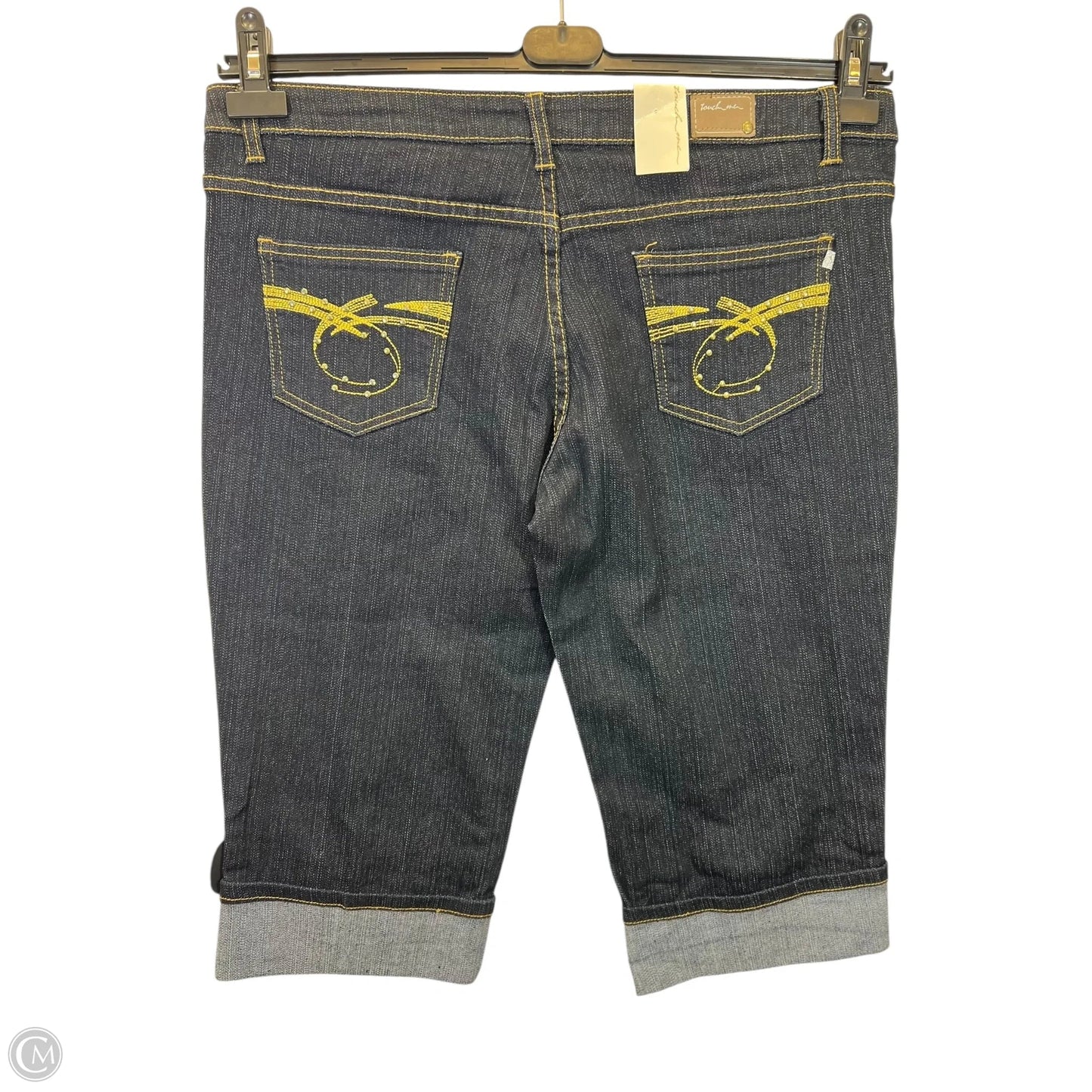 Shorts By Touch Me Knits In Blue Denim, Size: 18