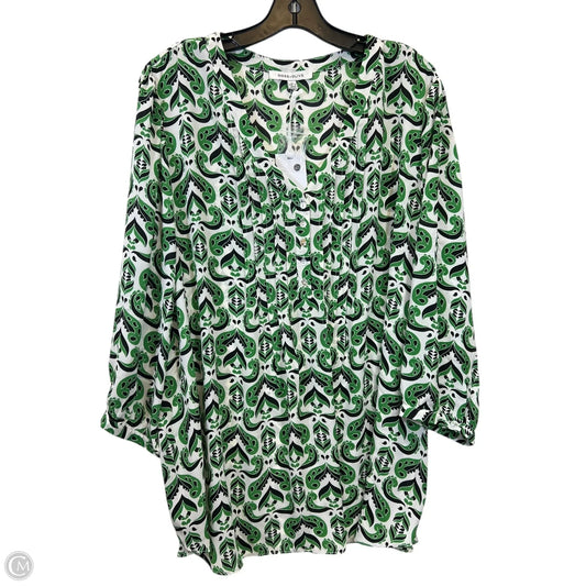 Top Short Sleeve By Rose And Olive In Black & Green, Size: 3x