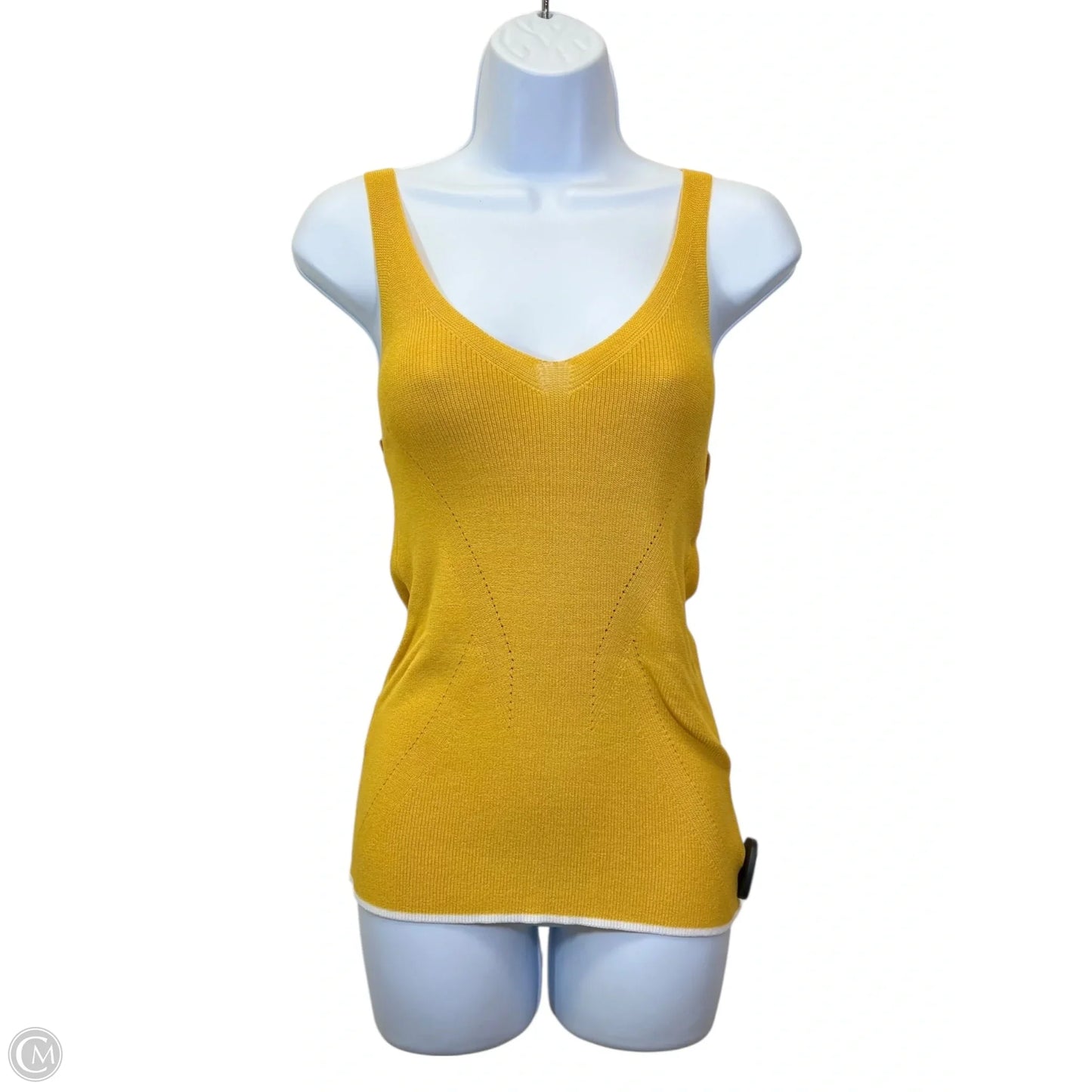 Top Sleeveless By Mng In Yellow, Size: S