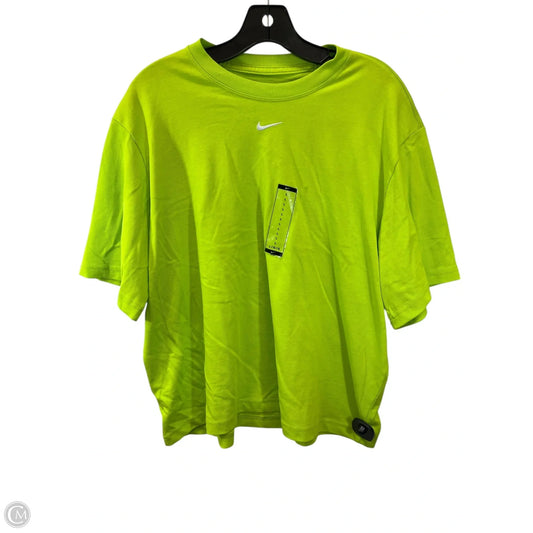 Athletic Top Short Sleeve By Nike Apparel In Yellow, Size: L