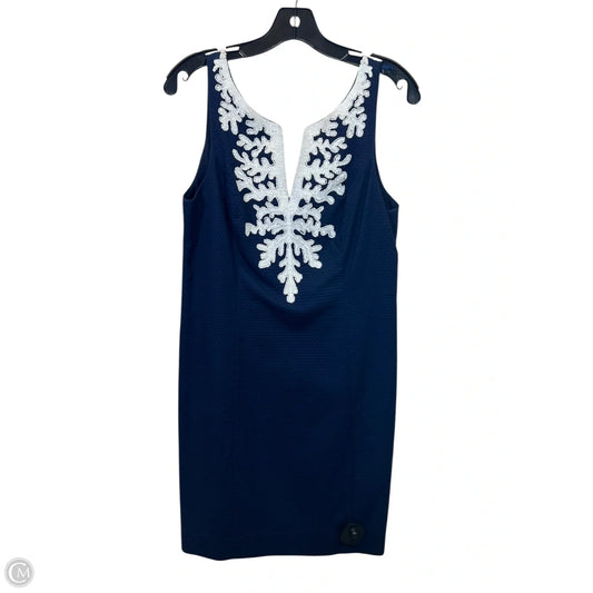 Dress Casual Midi By Lilly Pulitzer In Blue & White, Size: 6