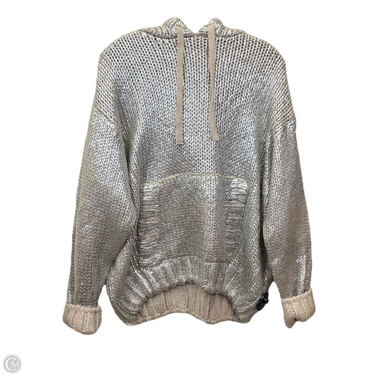 Sweater By Zara In Silver & Tan, Size: L