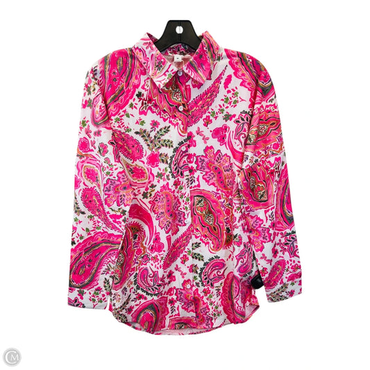 Top Long Sleeve In Paisley Print, Size: M