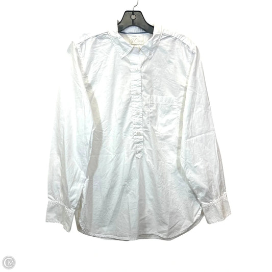 Top Long Sleeve By J. Crew In White, Size: M