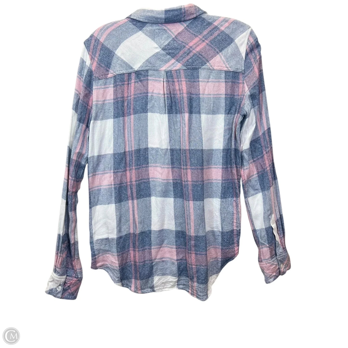 Top Long Sleeve Designer By Rails In Blue & Pink, Size: S