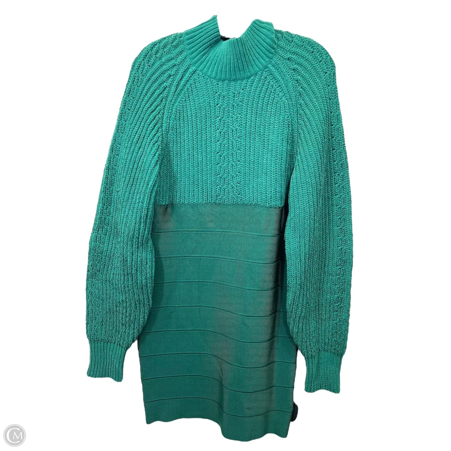 Dress Casual Midi By Herve Leger In Green, Size: L