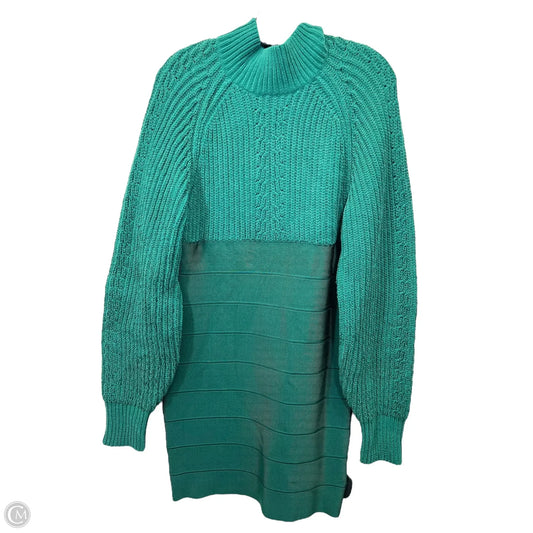 Dress Casual Midi By Herve Leger In Green, Size: L