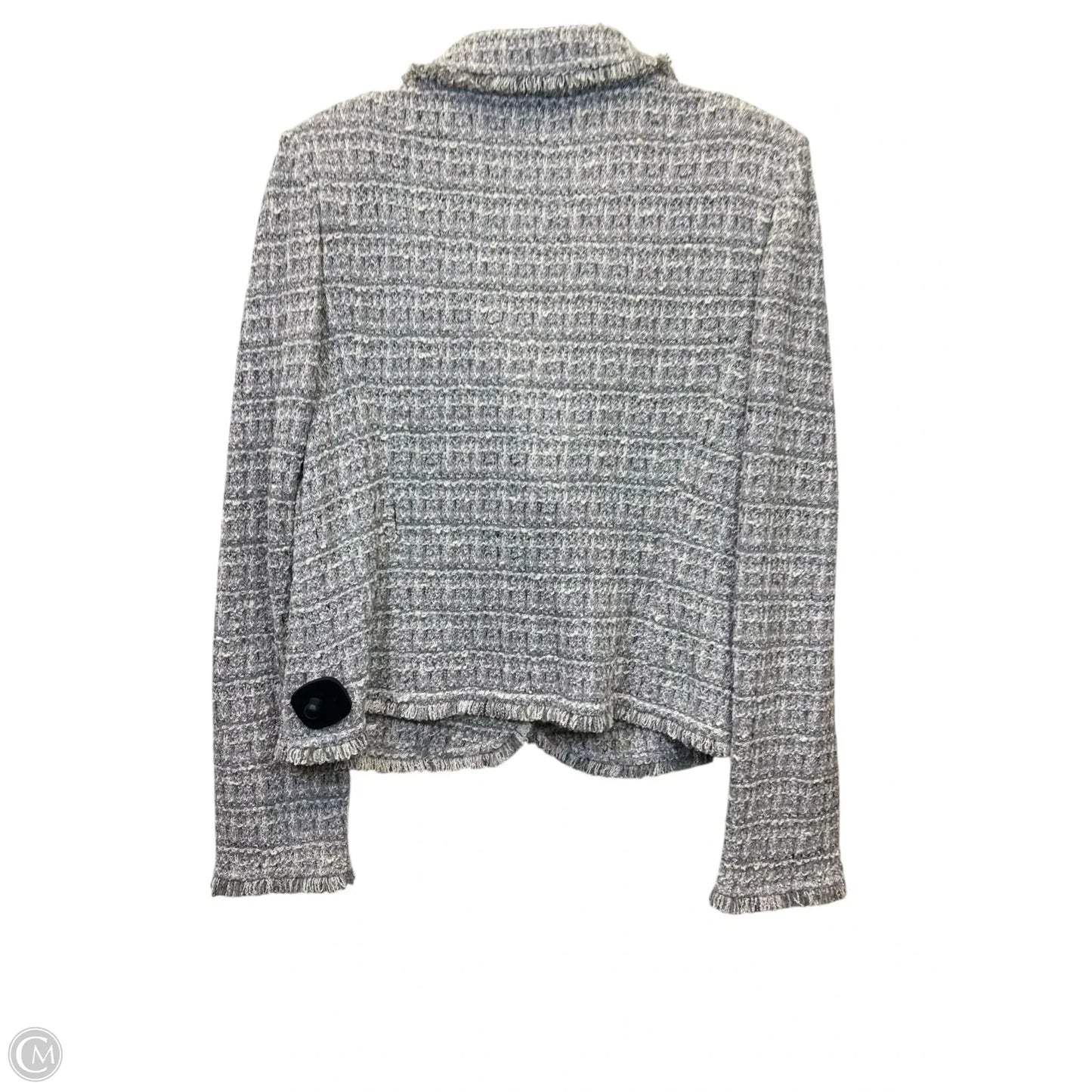 Blazer Designer By St John Collection In Grey & Pink, Size: 14