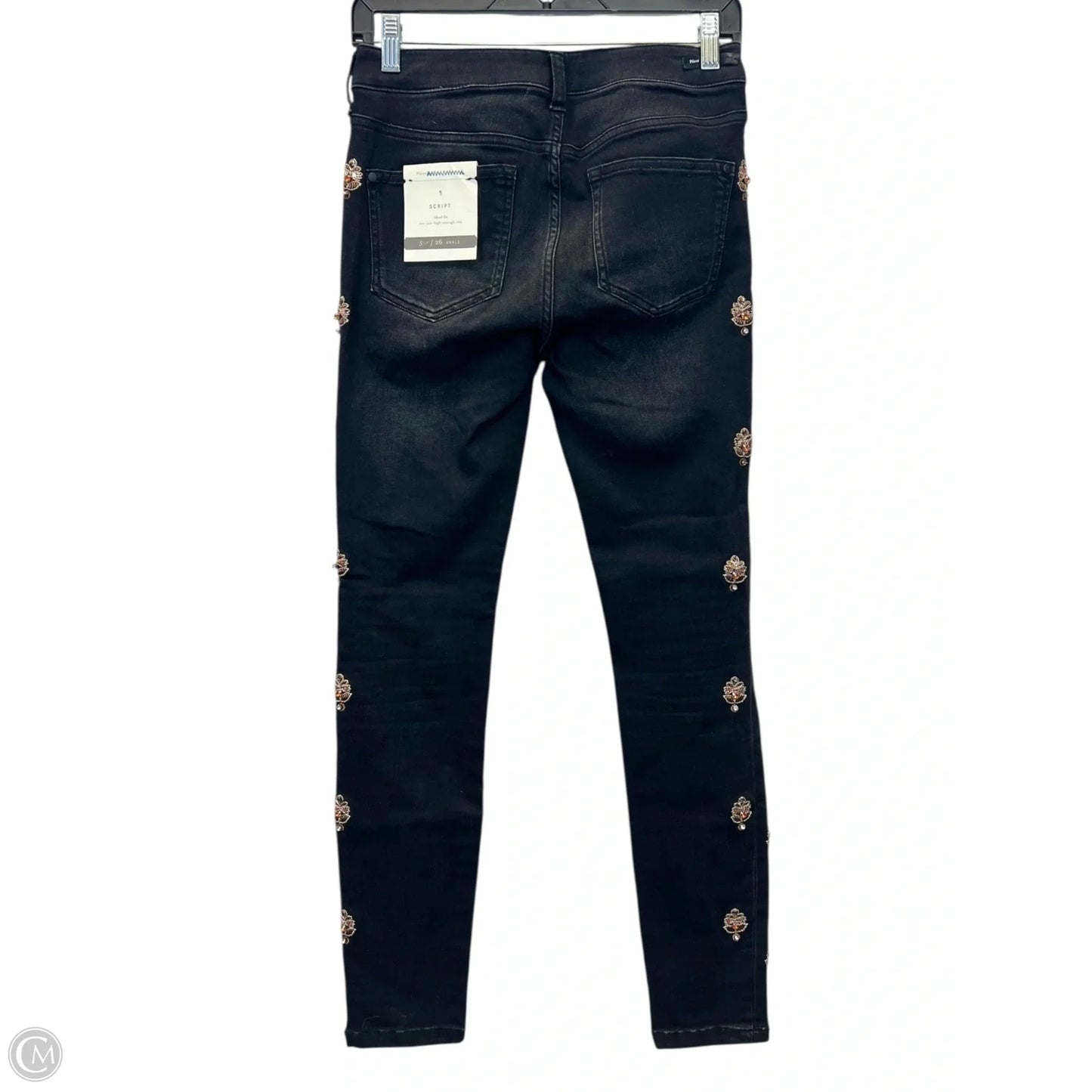 Jeans Designer By Pilcro In Black & Orange, Size: 4
