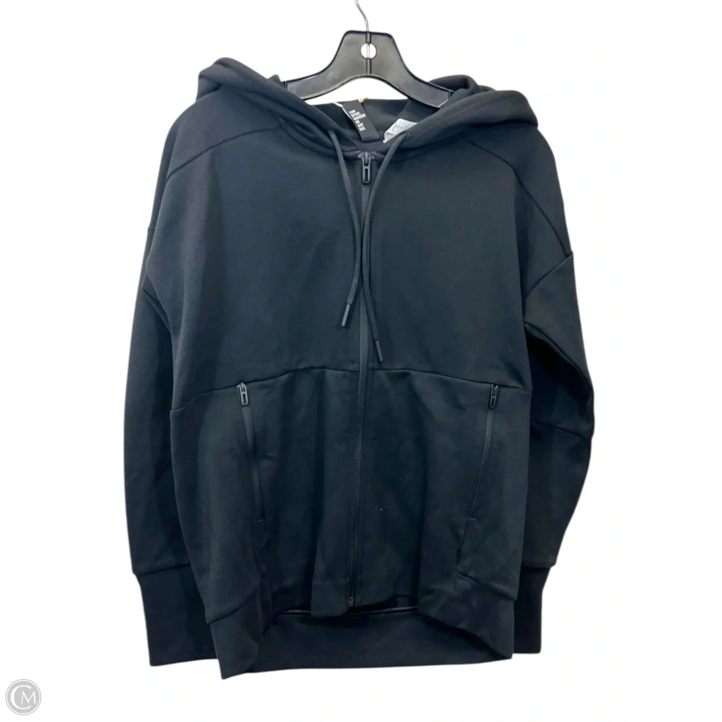Athletic Sweatshirt Hoodie By Adidas In Black, Size: S