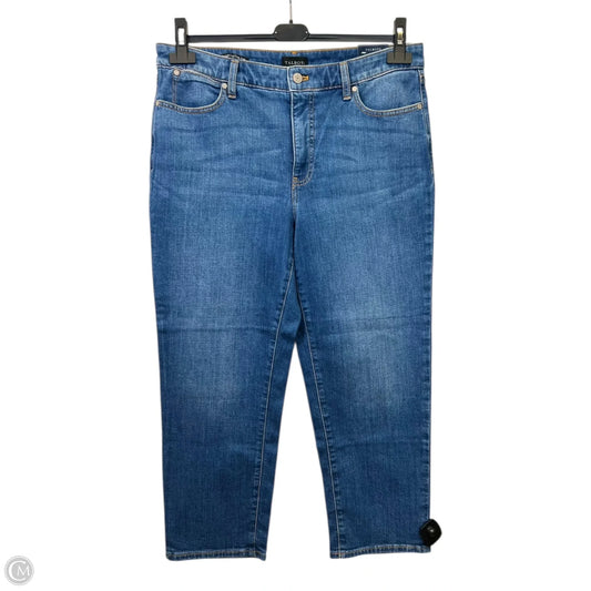 Jeans Straight By Talbots In Blue Denim, Size: 12