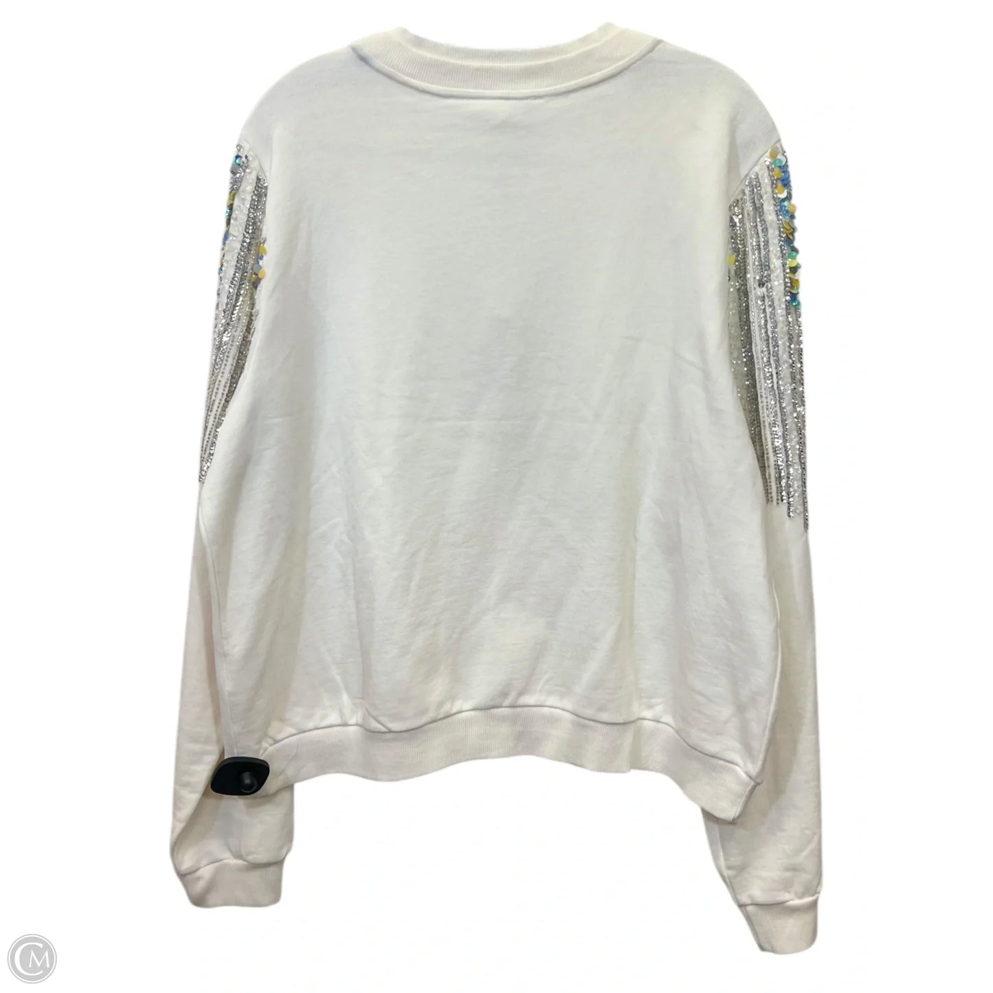 Sweatshirt Designer By Let Me Be In Silver & Tan, Size: Xl