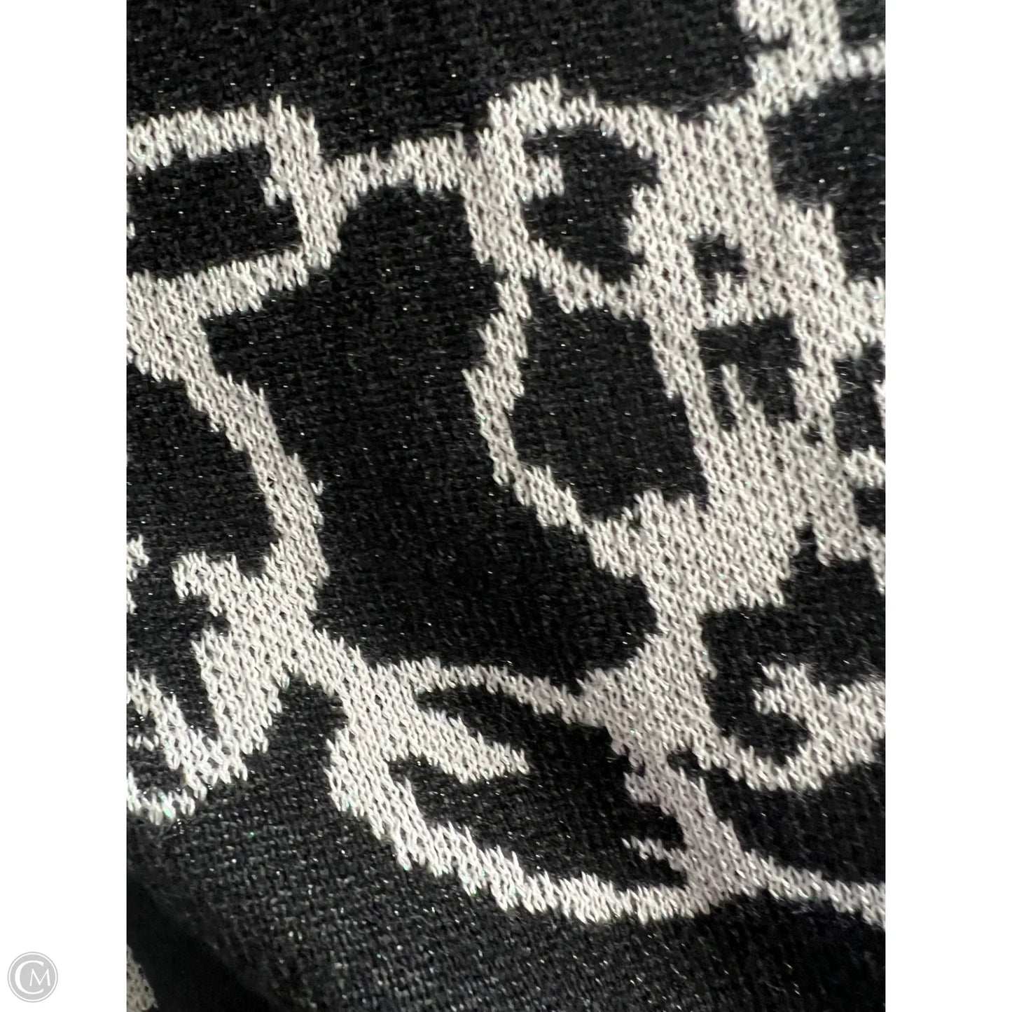 Sweater Cardigan By Kasper In Black & White, Size: Xl