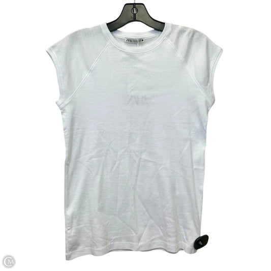 Top Short Sleeve By Zara In White, Size: L