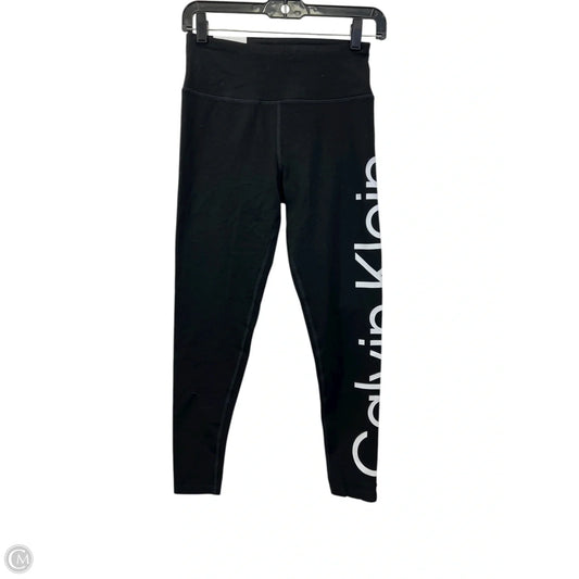 Athletic Leggings By Calvin Klein Performance In Black & White, Size: S