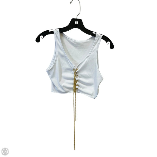 Top Sleeveless By Clothes Mentor In Gold & White, Size: S