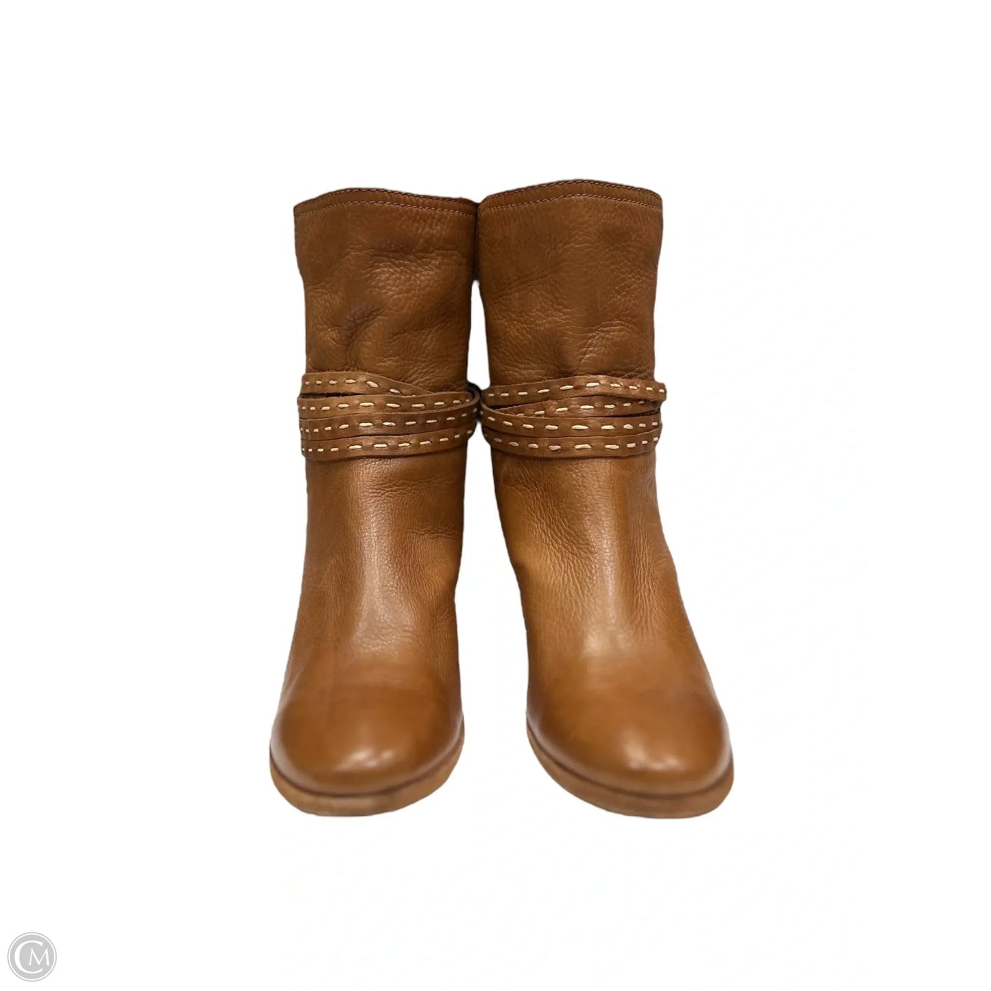 Boots Ankle Heels By Frye In Tan, Size: 7