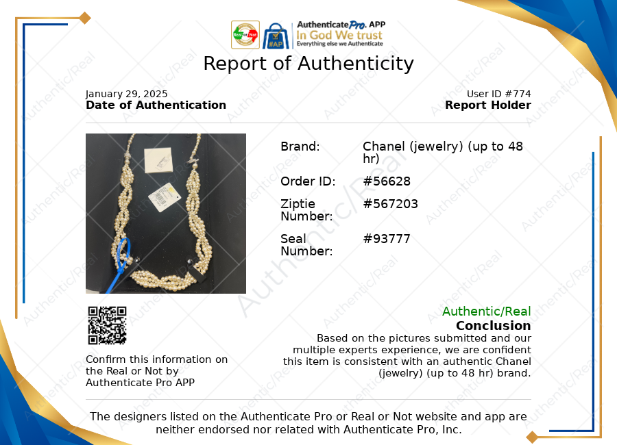FLASH 25% Off - Necklace Luxury Designer By Chanel