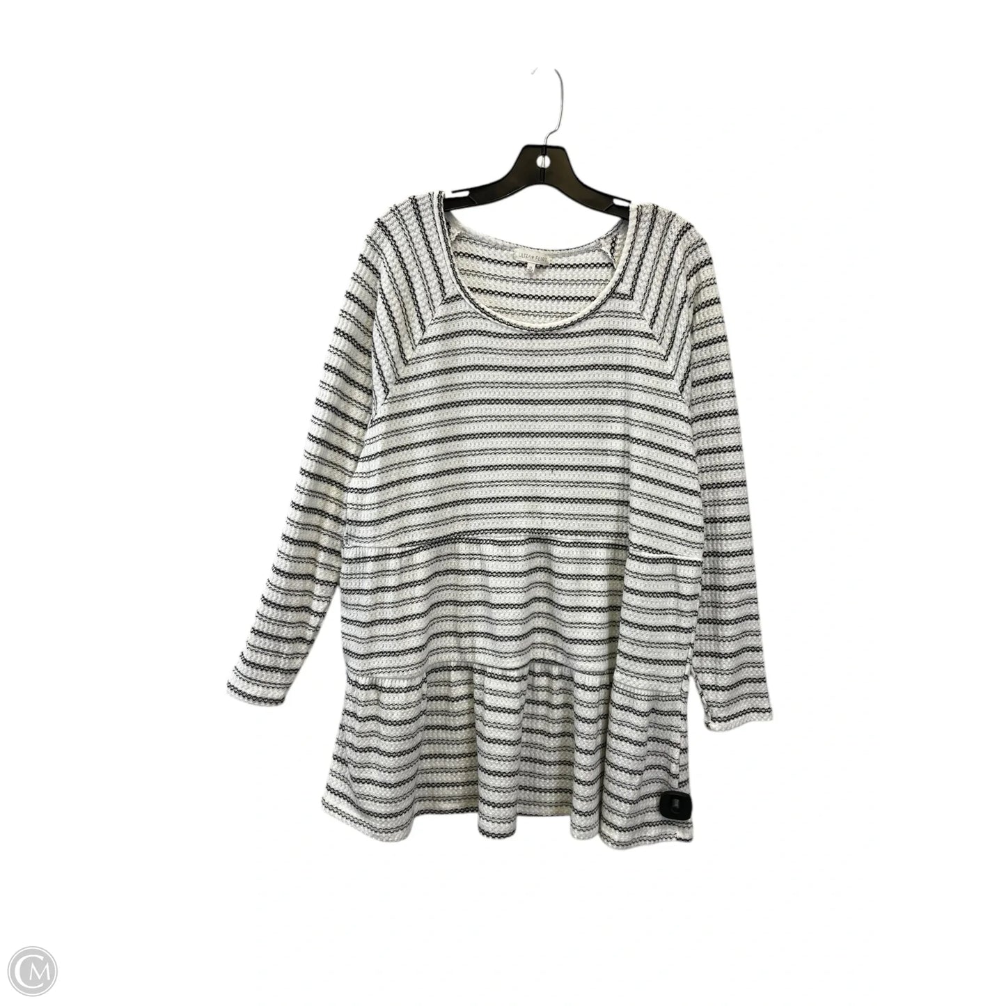 Top Long Sleeve By Ultra Dress In White, Size: 2x