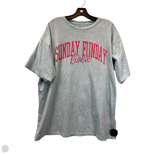 Top Short Sleeve Basic By Barbie In Blue & Pink, Size: S