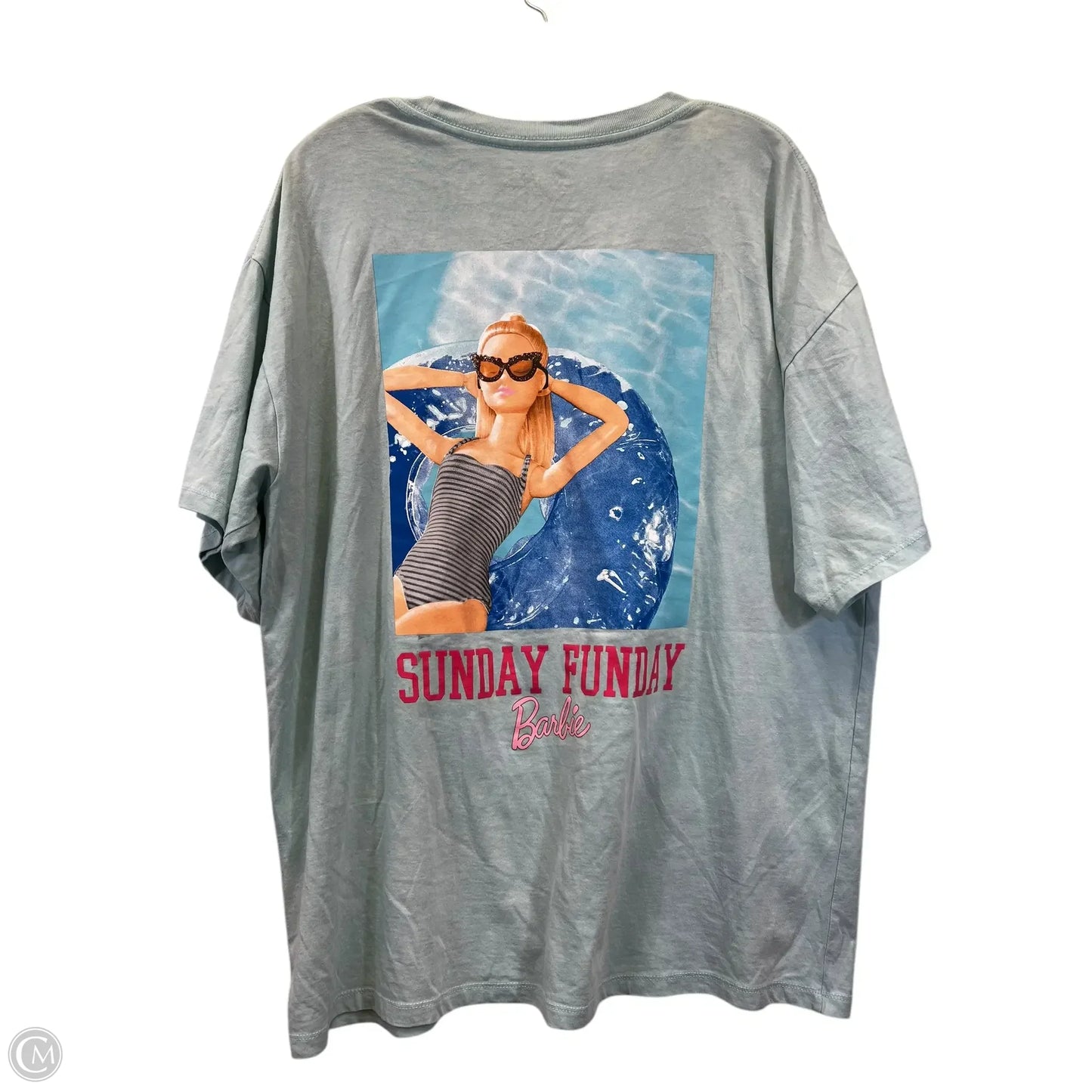 Top Short Sleeve Basic By Barbie In Blue & Pink, Size: S