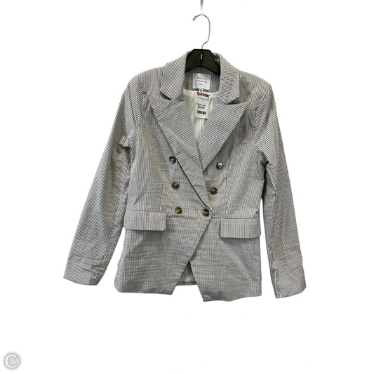 Blazer Designer By Naison Damelie In Striped Pattern, Size: M