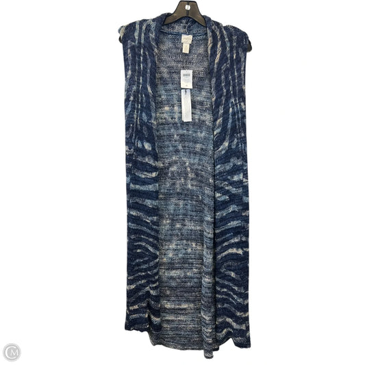 Vest Other By Chicos In Blue & Cream, Size: Xxl